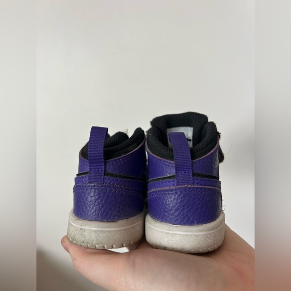 Nike Air Jordan 1 Mid "Dark Concord" Purple Black (PS) Size: 5C - Picture 6 of 8